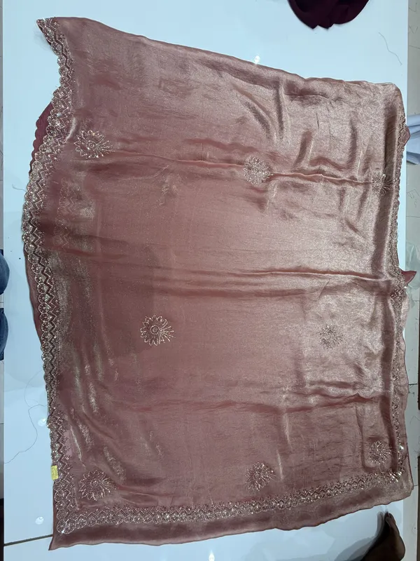 Baby_Pink_Organza_party_wear_Saree_with_diamond_work_for_Women