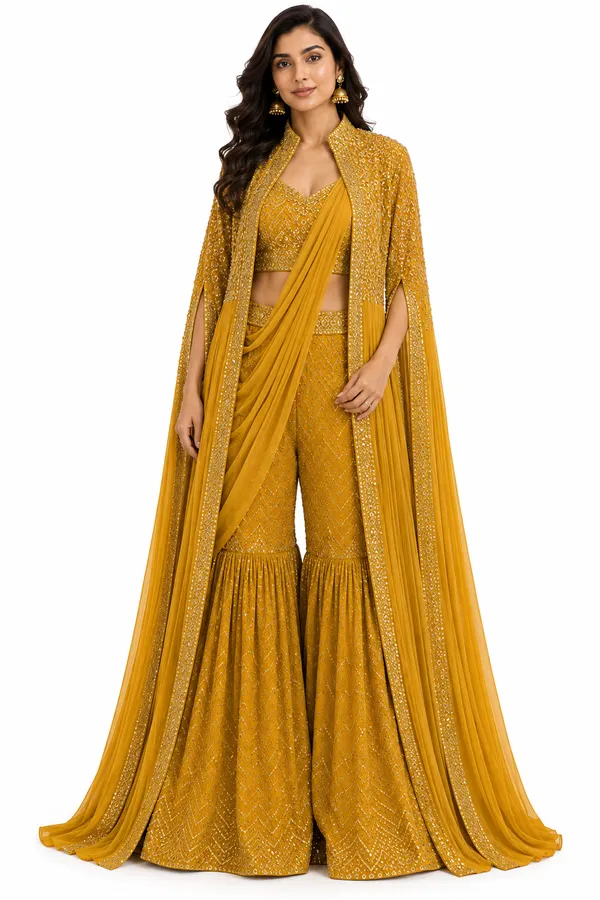 Mustard_Yellow_3_piece_Indo_Western_for_Women