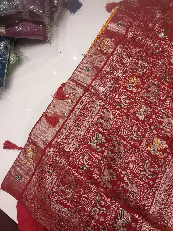Mustard_yellow_and_Red_Silk_Saree_for_Women