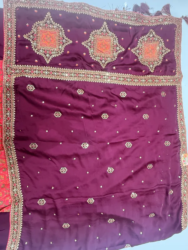 Deep_Wine_Purple_with_Pink_Blouse_for_Women