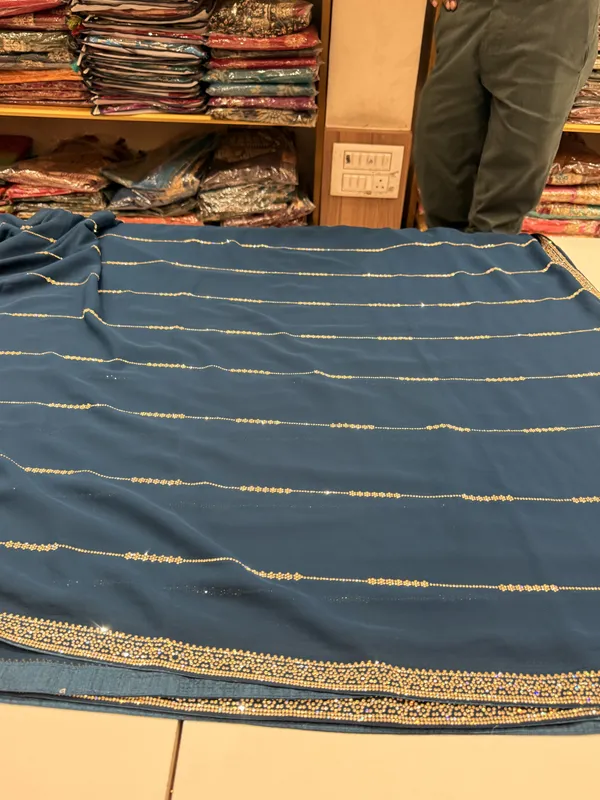 Blue_Georgette_Party_Wear_Saree_for_Women