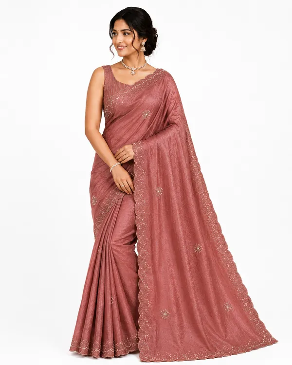 Rose_Pink_Embellished_Saree_for_Women