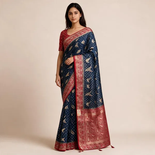 Navy_Blue_Silk_Saree_For_Women
