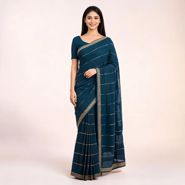 Blue_Georgette_Party_Wear_Saree_for_Women