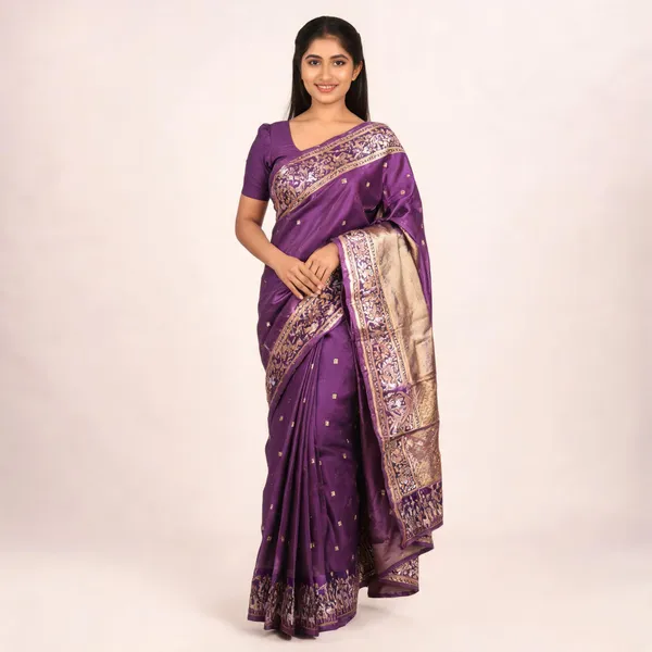 Purple_and_Light_Golden_Kalamkari_Silk_Saree_for_Women