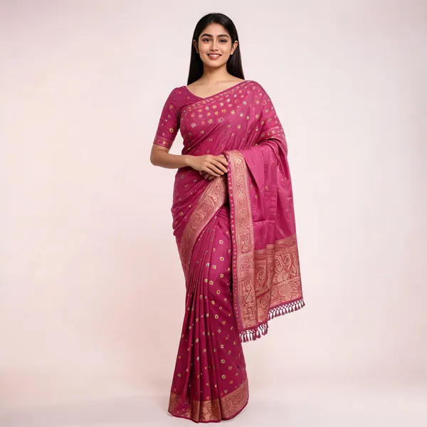 Magenta_Soft_Silk_Saree_For_Women