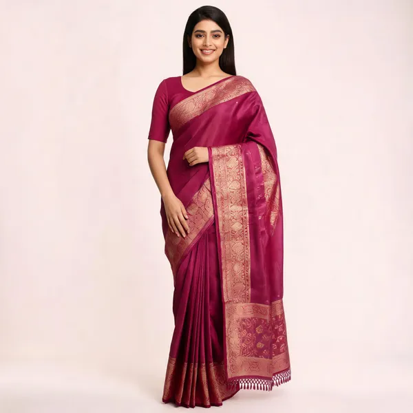 Magenta_Soft_Silk_Saree_For_Women