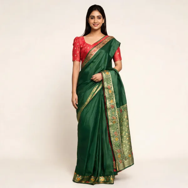 Green_And_Pink_Silk_Saree_for_Women