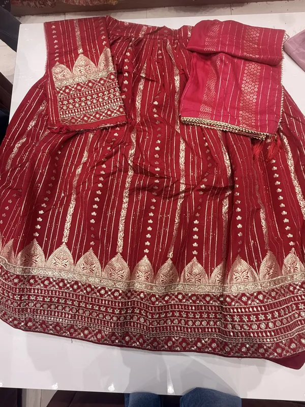 Red_Unstitched_Lehenga_Choli_for_Women
