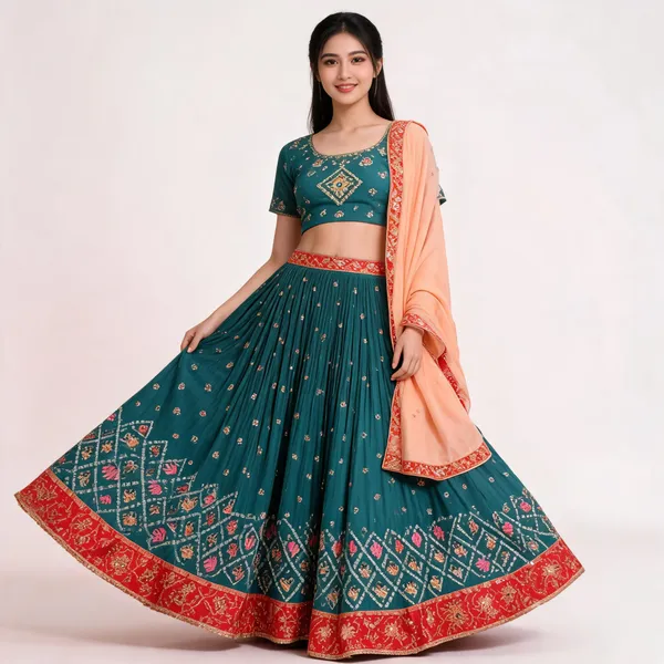 Teal_Blue_Art_Silk_Unstitched_Chaniya_Choli_for_Women