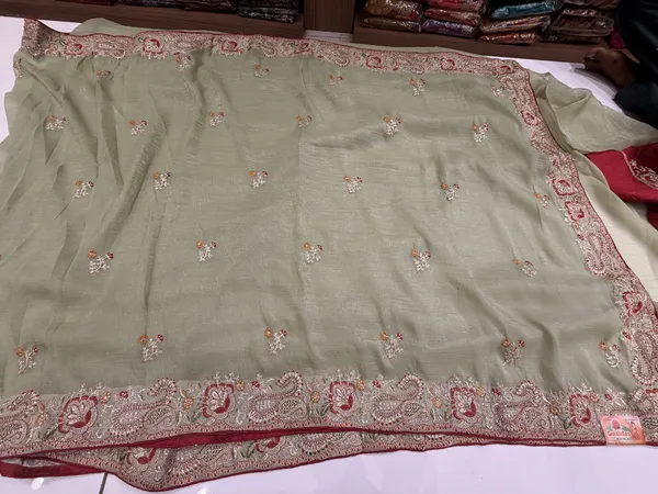 Pastel_Green_Pink_Embroidered_Saree_For_Women