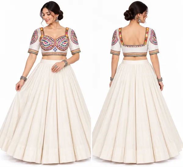 White_Multicolor_Blouse_For_Women
