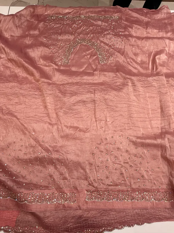 Peach_Pink_Party_Wear_Saree_for_Women