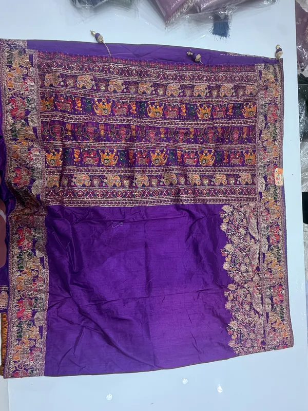 Purple_Traditional_Work_Saree_For_Women