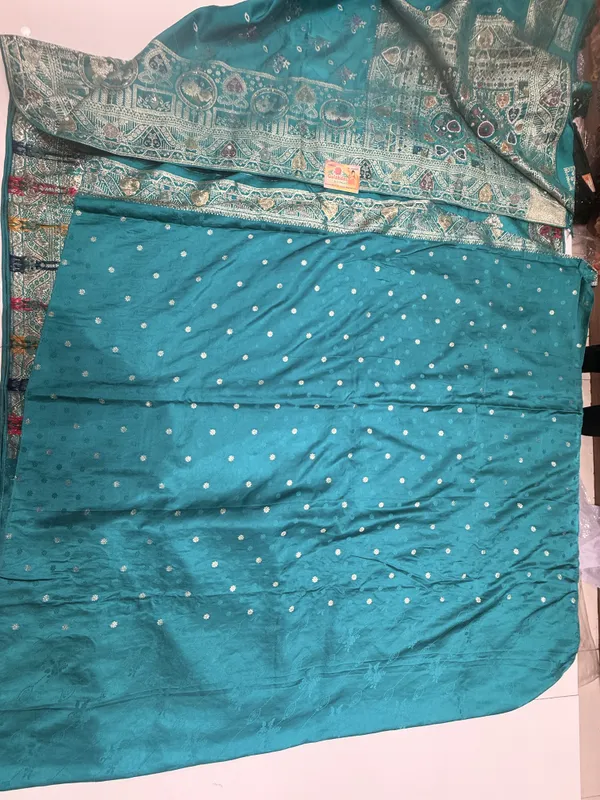Aqua_Blue_Handwork_Saree_For_Women