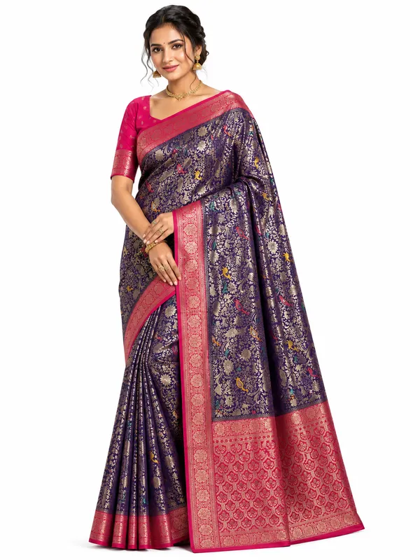 Purple_Magenta_Soft_Silk_Saree_For_Women