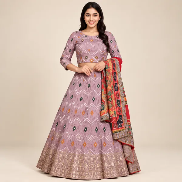 Lavender_Unstitched_Chaniya_Choli_For_Women