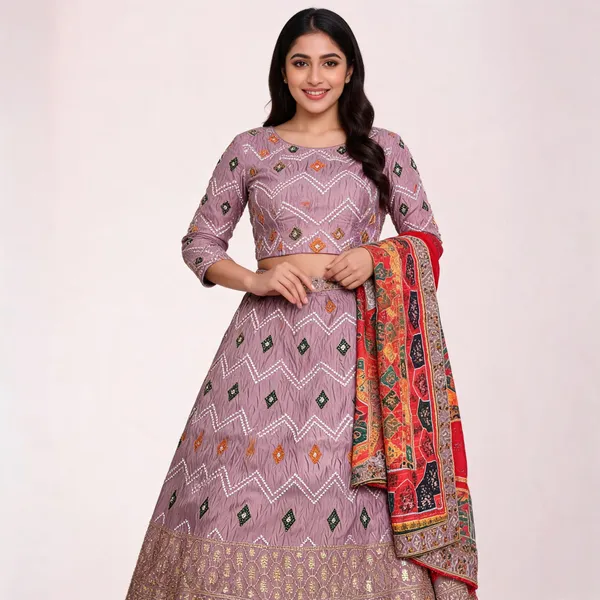 Lavender_Unstitched_Chaniya_Choli_for_Women