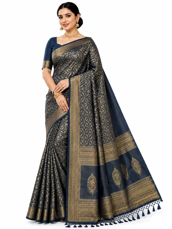 Navy_Blue_kanjivaram_Silk_Saree_for_Women
