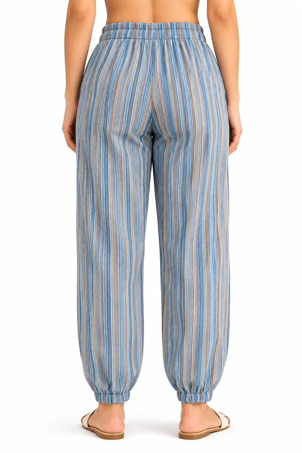 LA_QAYARA_Women's_Blue_Multicolor_Striped_Straight_Kurta_with_Printed_Jogger_Pants_Co-Ord_Set