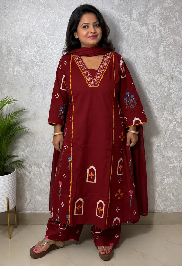 Maroon_Printed_Straight_Kurta_Set_for_Women