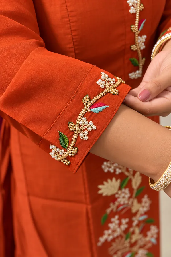 Pure_Mal_Chanderi_Silk_Embroided_Kurta_Plazzo_set_with_gold_zari_stripes_and_border_Dupatta_