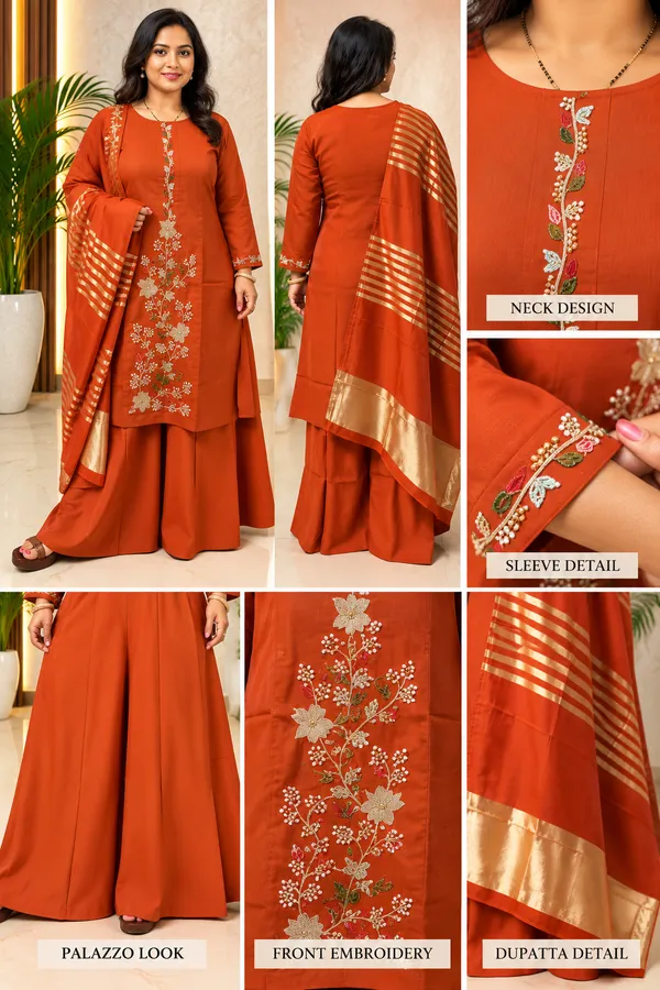 Pure_Mal_Chanderi_Silk_Embroided_Kurta_Plazzo_set_with_gold_zari_stripes_and_border_Dupatta_