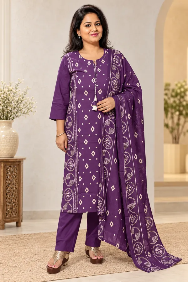 Purple_cotton_3pcs_suit
