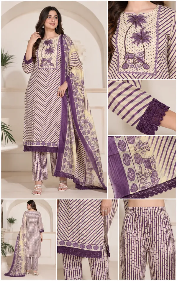 Purple_Cotton_Kurta_Set_For_Women
