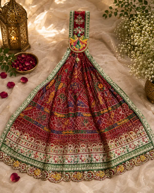 Red_Georgette_Brooch_Chunri_For_Women