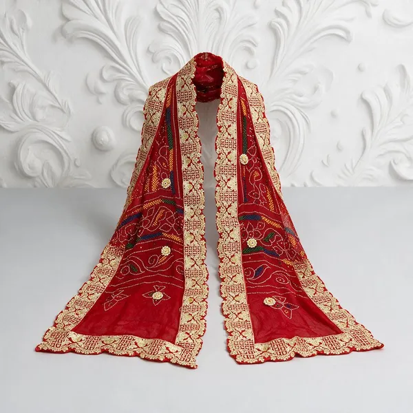 Red_Georgette_Chunri_Shrug_For_Women