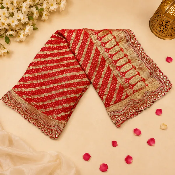 Red_Viscose_Khaadi_Khadi_Dupatta_For_Women