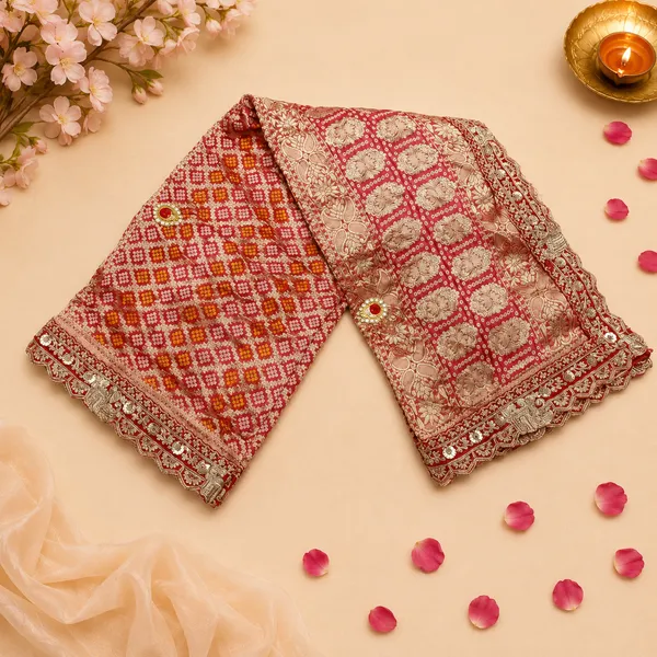 Red_Viscose_Khaadi_Khadi_Dupatta_For_Women