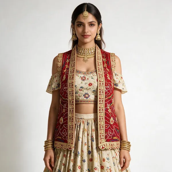 Red_Georgette_Chunri_Shrug_For_Women
