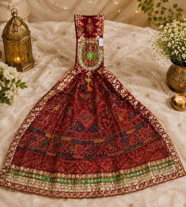 Red_Georgette_Brooch_Chunri_For_Women