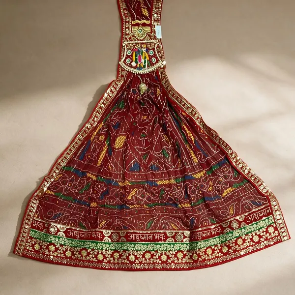 Red_Georgette_Brooch_Chunri_For_Women