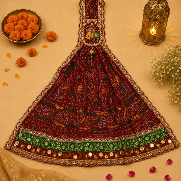Red_Georgette_Brooch_Chunri_For_Women