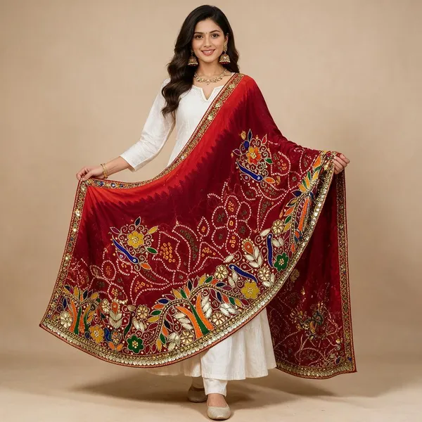 Maroon_Nylon_Pila_Handwork_For_Women