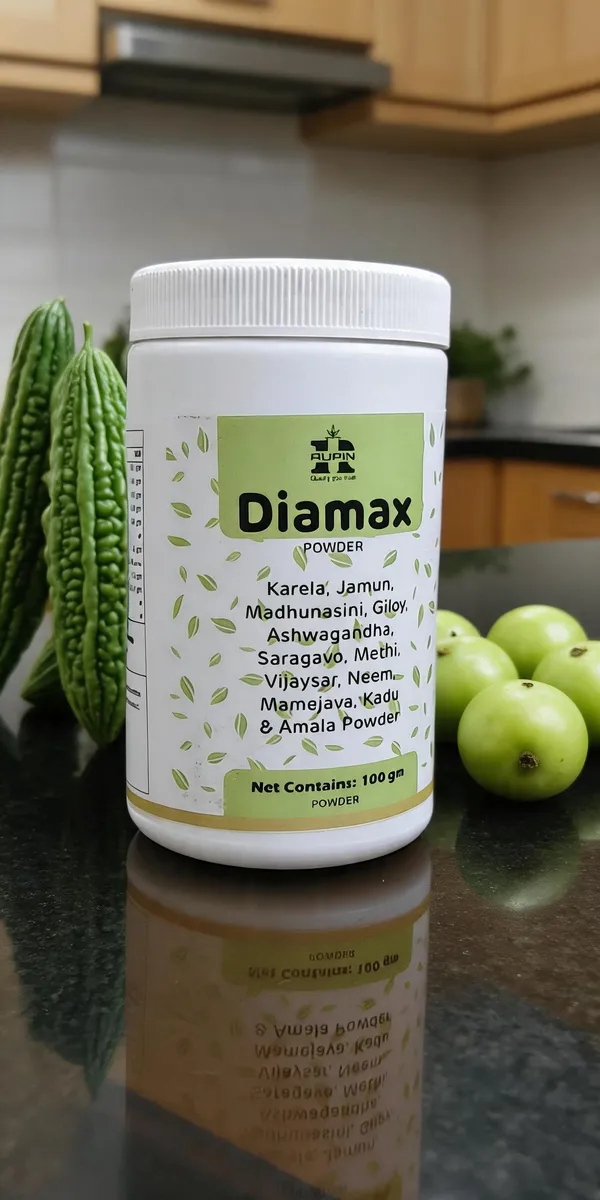 Diamax_Herbal_Powder_(Karela,_Jamun,_Vijaysar,_Methi)_(Pack_of__1_)