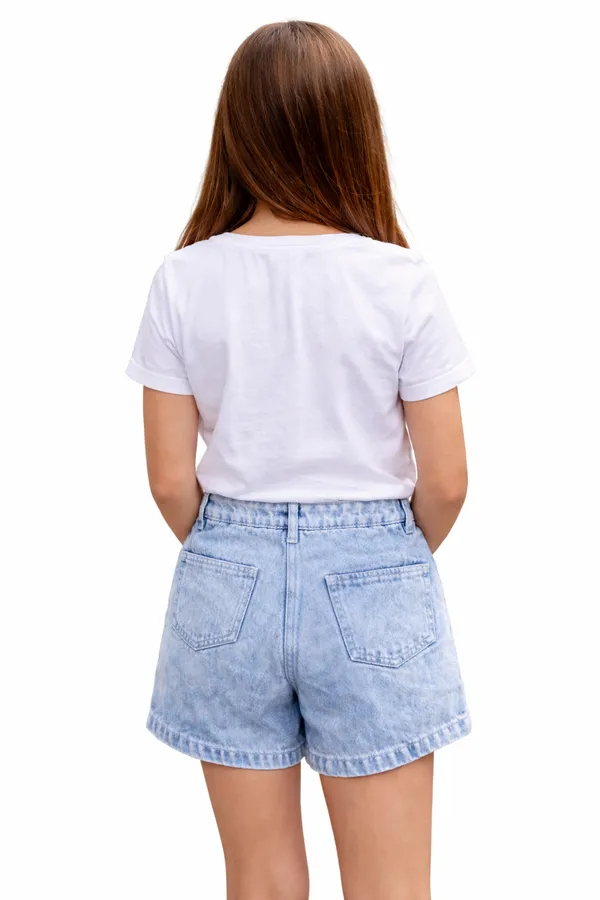 Light_Blue_Denim_Casual_Utility_Shorts_For_Girls