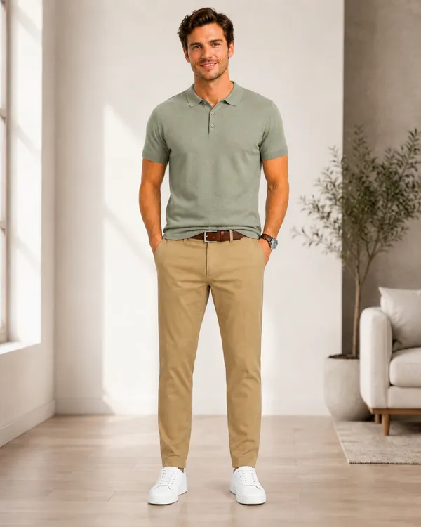 Khaki_Cotton_Slim_Fit_Trousers_For_Men