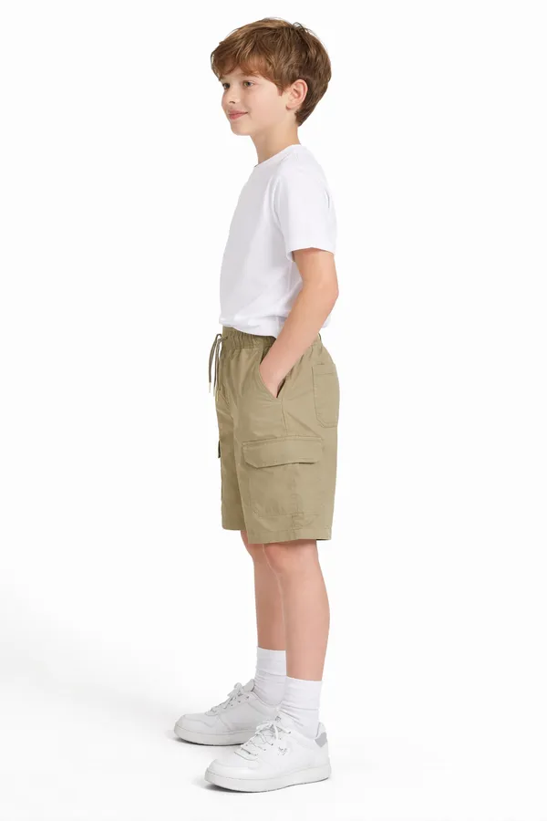 Beige_Cotton_Cargo_Shorts_For_Boys