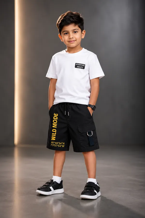 Black_Cotton_Cargo_Shorts_For_Boys