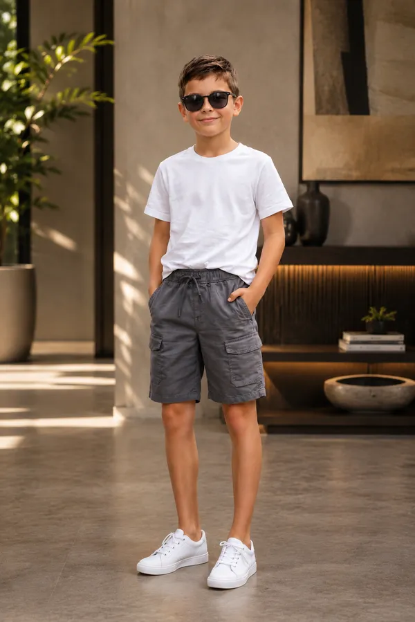 Grey_Cotton_Regular_Fit_Cargo_Shorts_For_Boys
