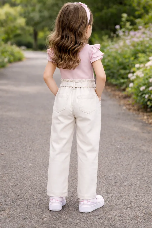 Off_White_Cotton_Paperbag_Waist_Straight_Fit_Trousers_For_Girls