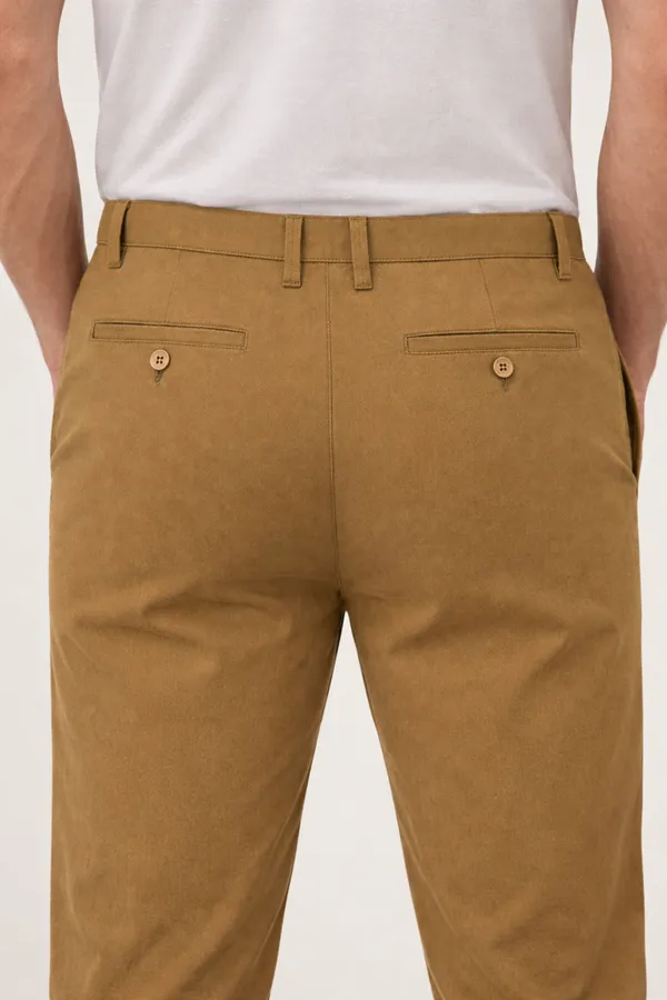 Khaki_Cotton_Slim_Fit_Trousers_For_Men