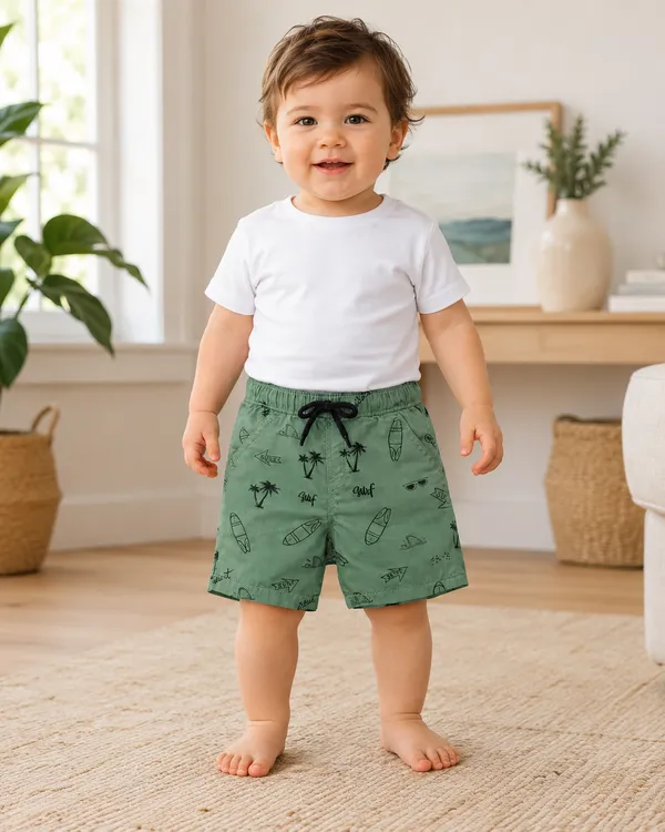 Green_Cotton_Surf_Print_Shorts_For_Boys