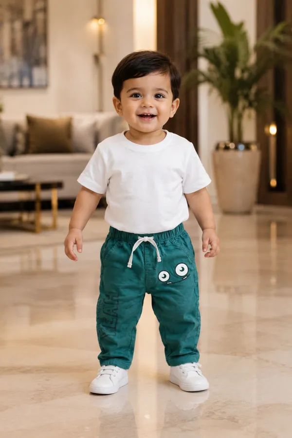 Olive_Cotton_Elastic_Waist_Pull-On_Trousers_For_Boys