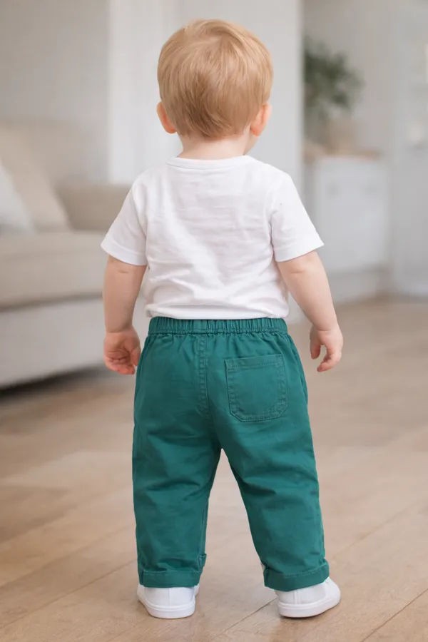 Olive_Cotton_Elastic_Waist_Pull-On_Trousers_For_Boys