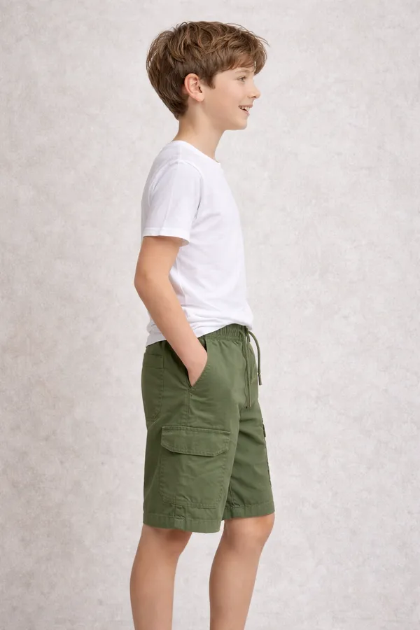Green_Cotton_Regular_Fit_Cargo_Shorts_For_Boys